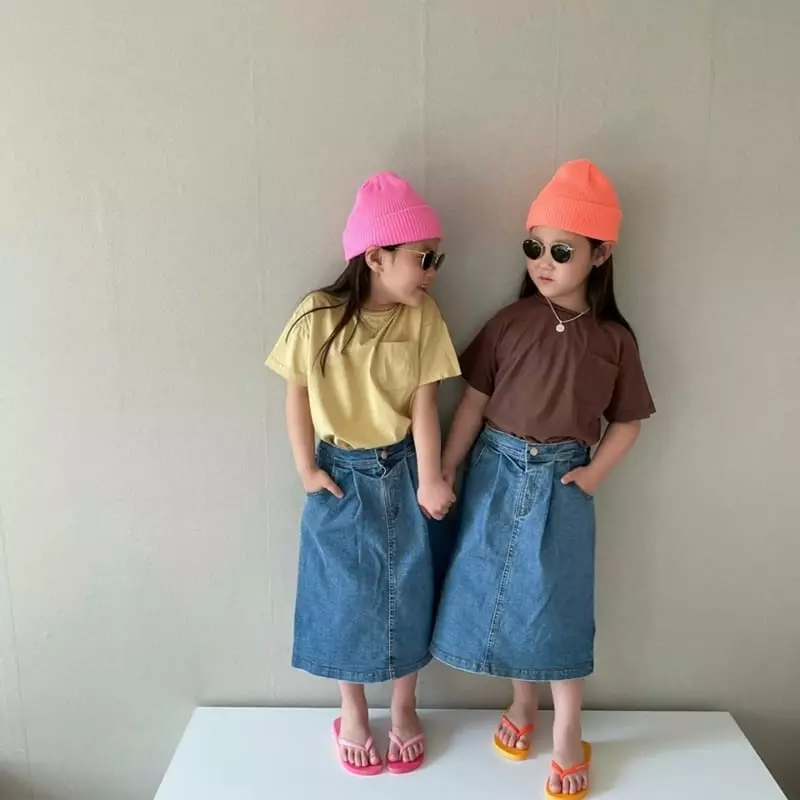 The Grey - Korean Children Fashion - #minifashionista - Pappy Denim Skirt - 8