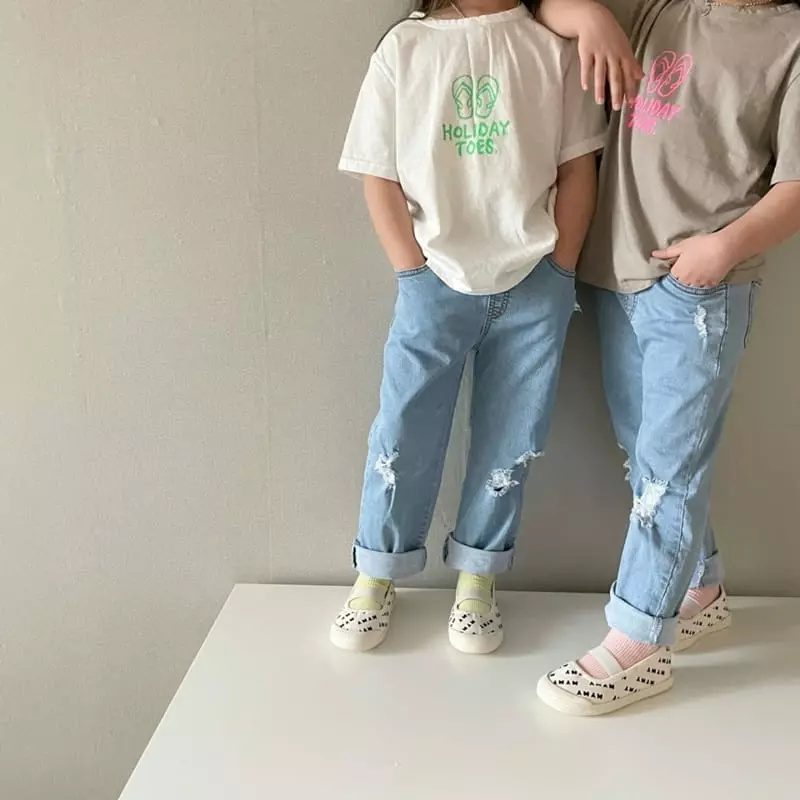 The Grey - Korean Children Fashion - #prettylittlegirls - Terry Short Sleeves Tee - 6