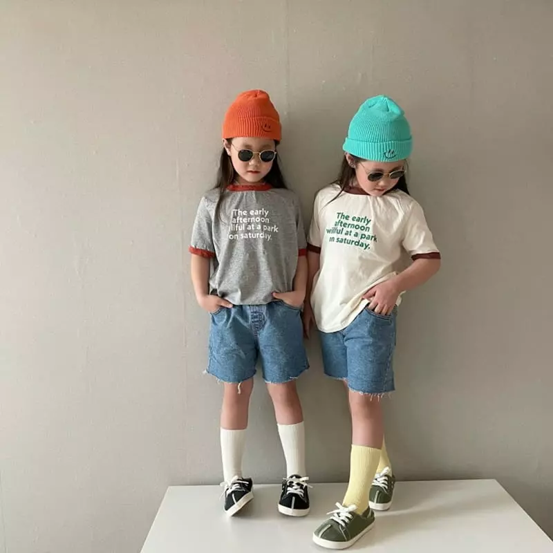 The Grey - Korean Children Fashion - #prettylittlegirls - Piping Point Tee