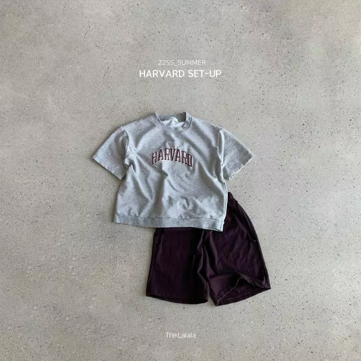 The Lalala - Korean Children Fashion - #childofig - Harvard Top Bottom Set