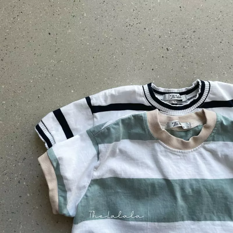 The Lalala - Korean Children Fashion - #kidsstore - Big Stripes Ringer Tee - 5