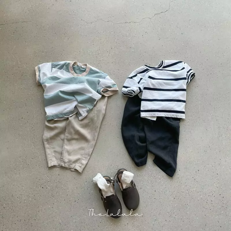 The Lalala - Korean Children Fashion - #kidzfashiontrend - Big Stripes Ringer Tee - 6