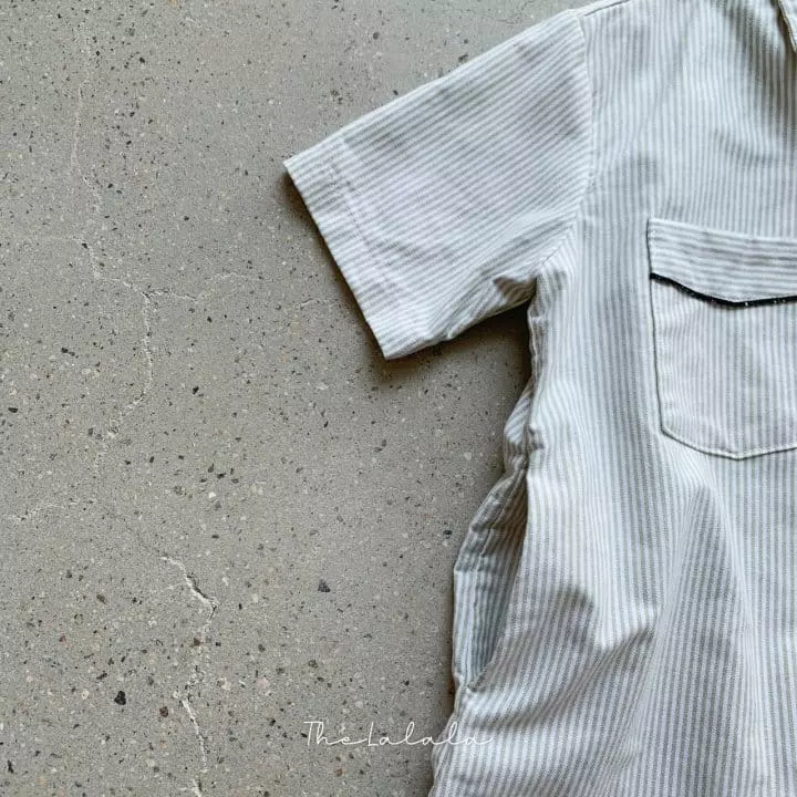 The Lalala - Korean Children Fashion - #kidzfashiontrend - Open Collar One-piece - 3