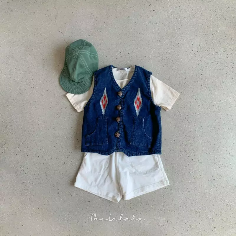 The Lalala - Korean Children Fashion - #minifashionista - Chimayo Embroidery Vest - 3