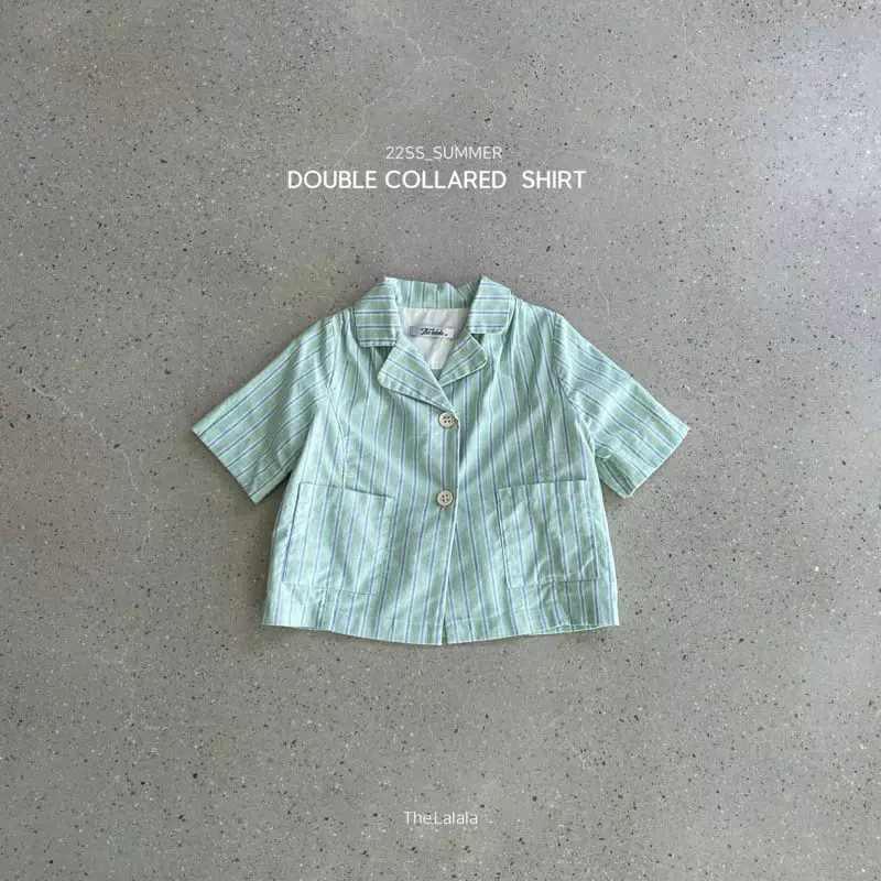 The Lalala - Korean Children Fashion - #minifashionista - Double Collar Shirt