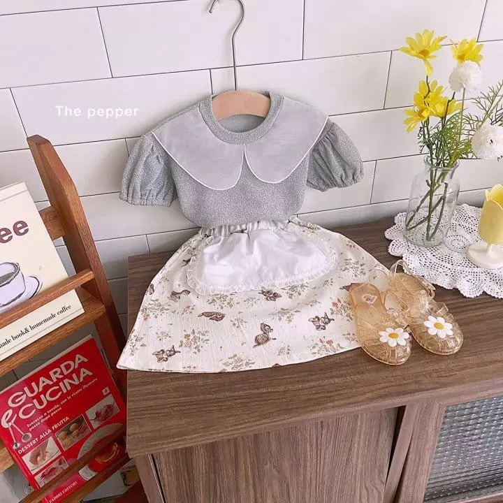 The Pepper - Korean Children Fashion - #kidzfashiontrend - Puff Collar Tee - 2