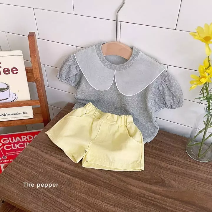 The Pepper - Korean Children Fashion - #magicofchildhood - Puff Collar Tee - 5