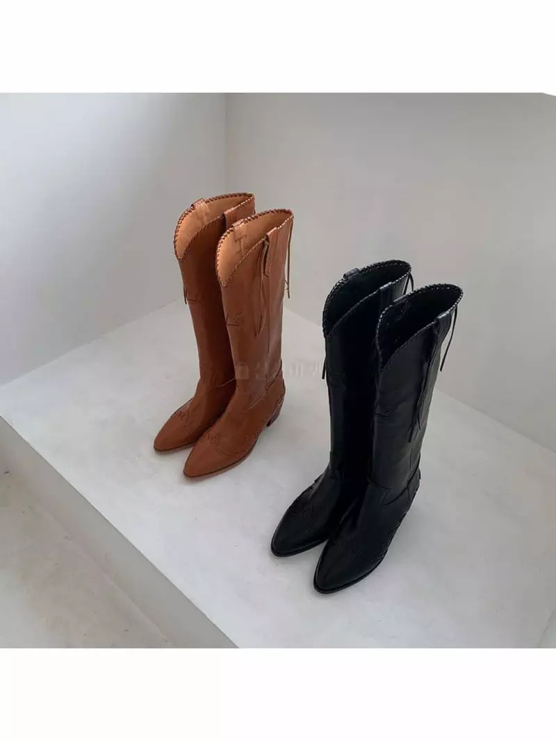 Themuse - Korean Women Fashion - #pursuepretty - 7782 Detail Western Boots - 5