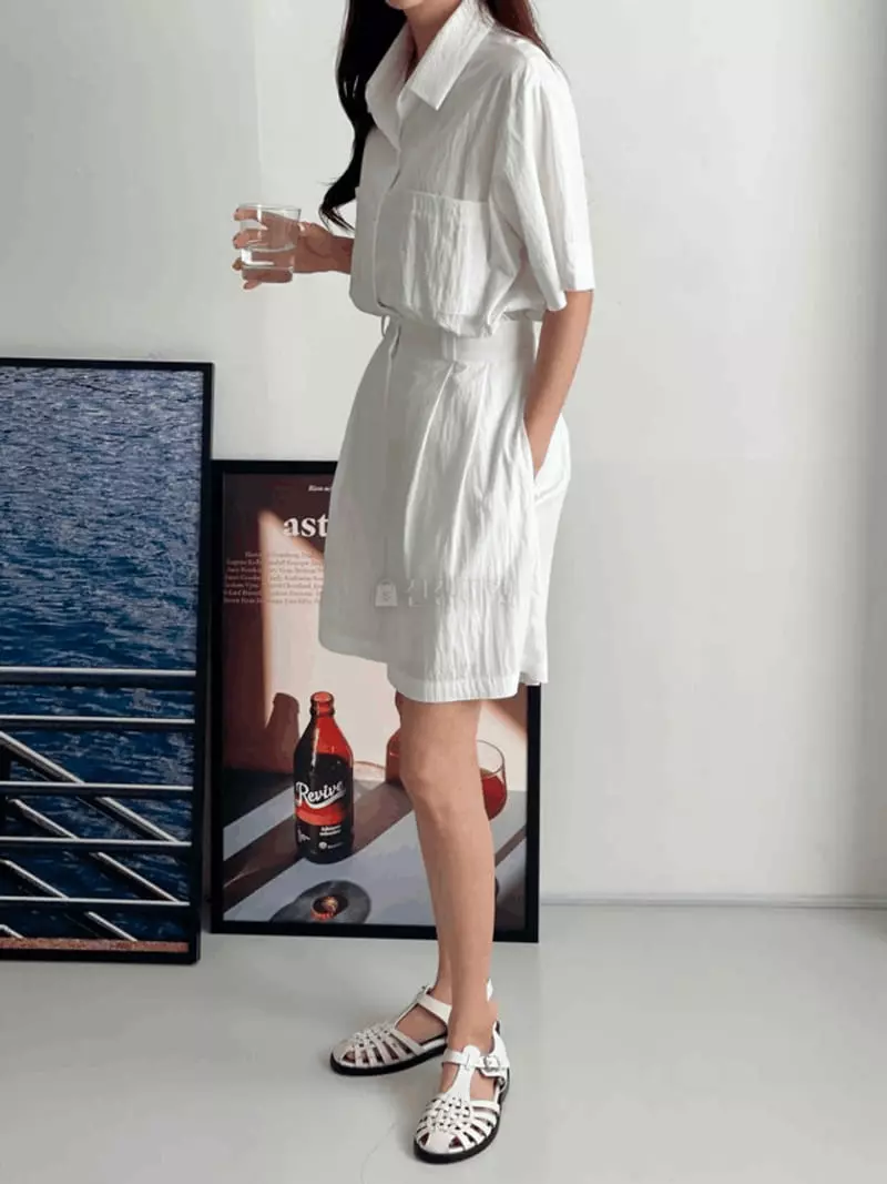 Tomato - Korean Women Fashion - #momslook - RN Short Sleeves Shirt - 3