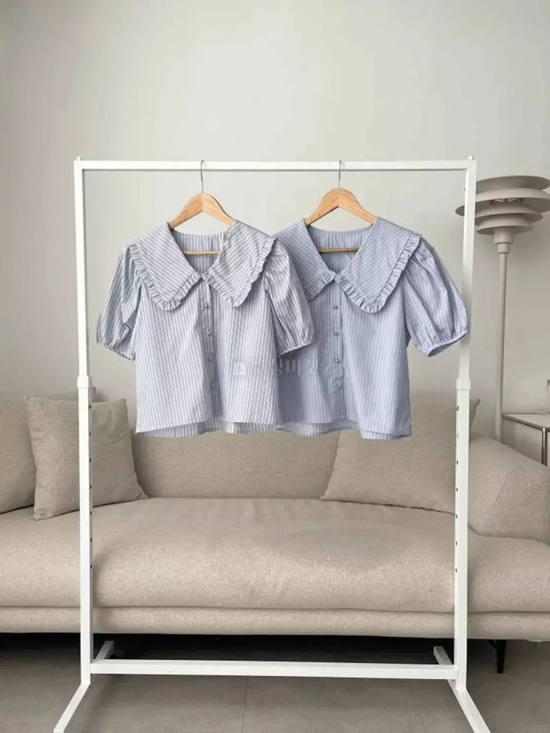 Tomato - Korean Women Fashion - #momslook - Frill Collar Blouse - 9