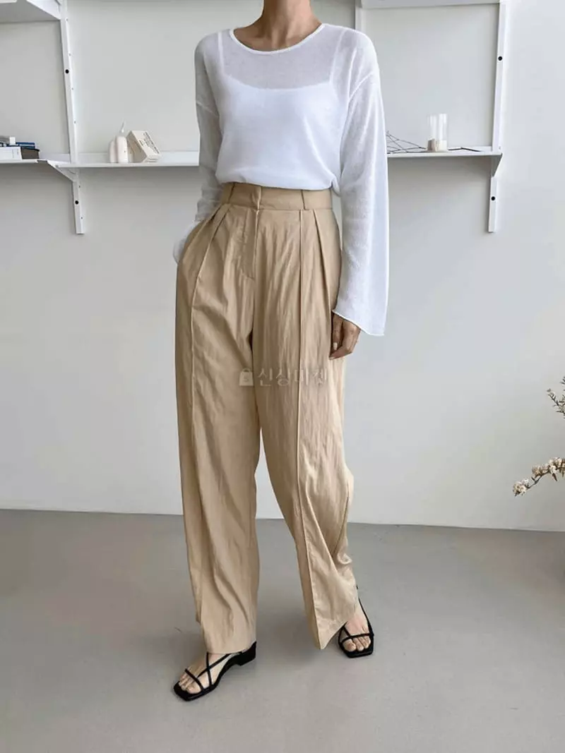 Tomato - Korean Women Fashion - #pursuepretty - RN Pintuck Pants - 2