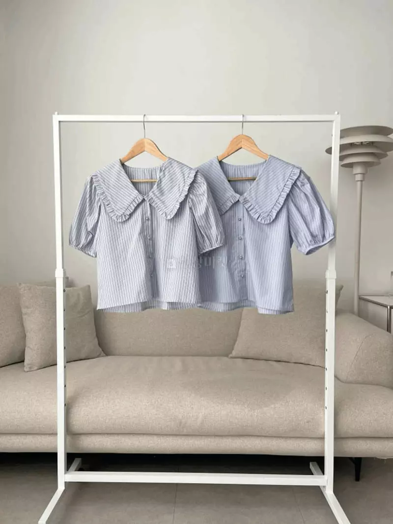 Tomato - Korean Women Fashion - #romanticstyle - Frill Collar Blouse - 4