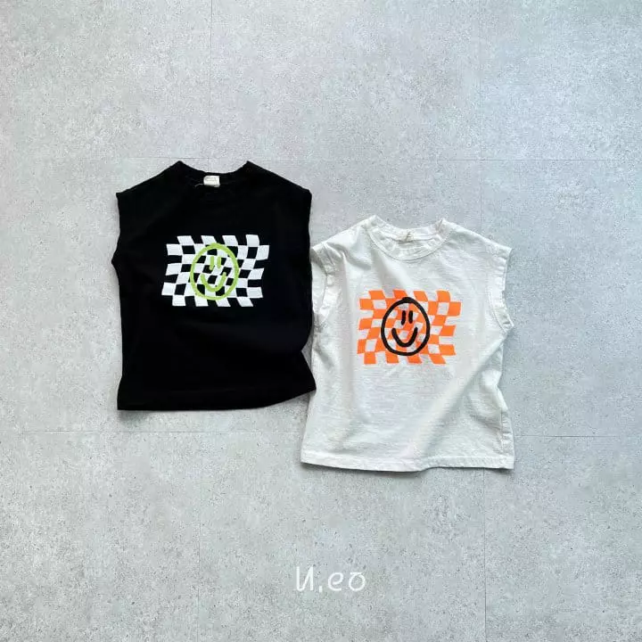 U Eo - Korean Children Fashion - #childrensboutique - Neon Smile Sleeveless - 4