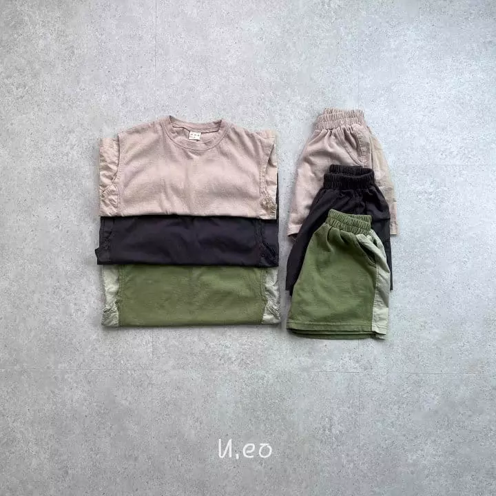 U Eo - Korean Children Fashion - #stylishchildhood - Jicgi Color Top Bottom Set - 3