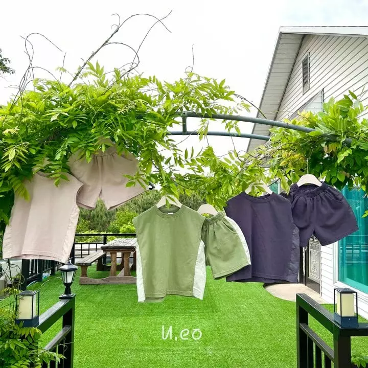 U Eo - Korean Children Fashion - #todddlerfashion - Jicgi Color Top Bottom Set
