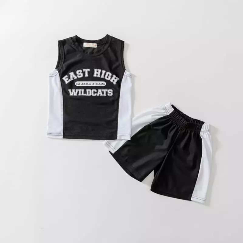 U & I - Korean Children Fashion - #fashionkids - East Mesh Top Bottom Set
