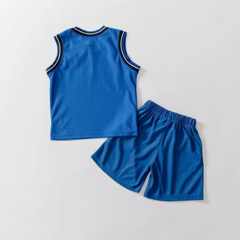 U & I - Korean Children Fashion - #kidsshorts - Boston Sleeveless Top Bottom Set - 3