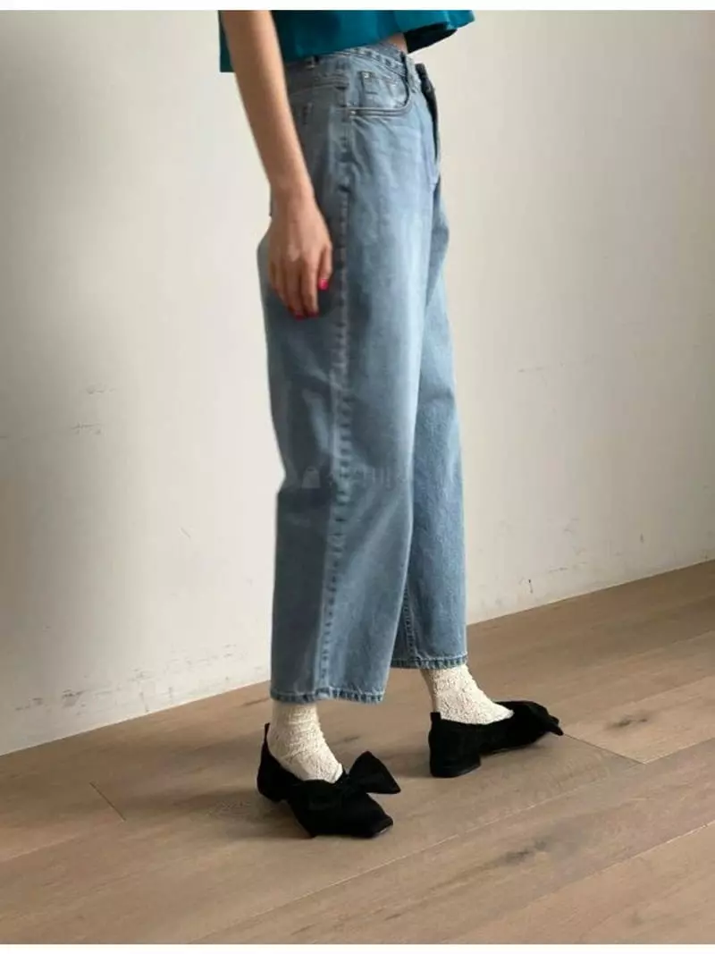 Unbalance - Korean Women Fashion - #momslook - Denim Pants - 3