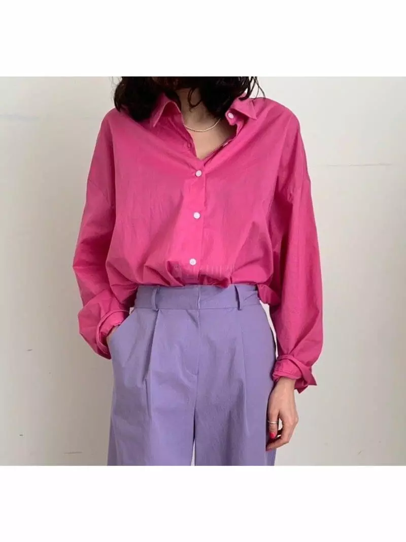 Unbalance - Korean Women Fashion - #restrostyle - Rain Button Shirt
