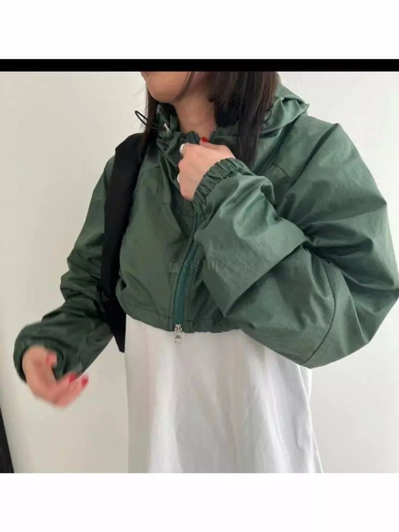 Unbalance - Korean Women Fashion - #thatsdarling - Crop Anorak