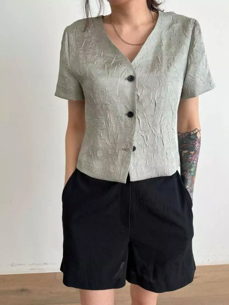 Unbalance - Korean Women Fashion - #womensfashion - Rinkle Blouse - 2