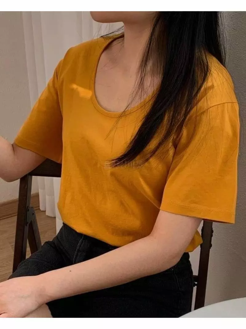 Unbalance - Korean Women Fashion - #womensfashion - Me Go Neck Tee