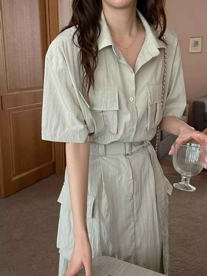 Und - Korean Women Fashion - #momslook - Pocket Shirt - 2