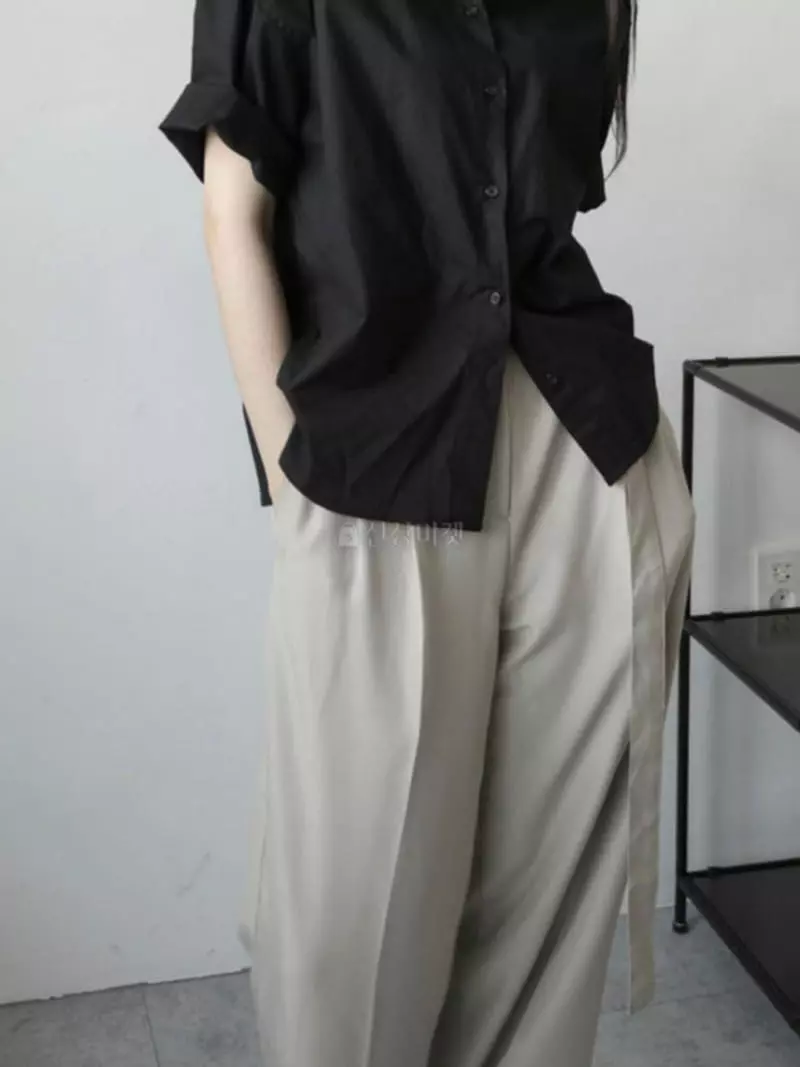 Und - Korean Women Fashion - #momslook - Encel Belt Pants - 2