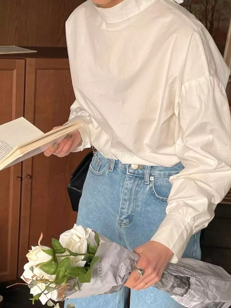 Und - Korean Women Fashion - #momslook - Banding Blouse - 2