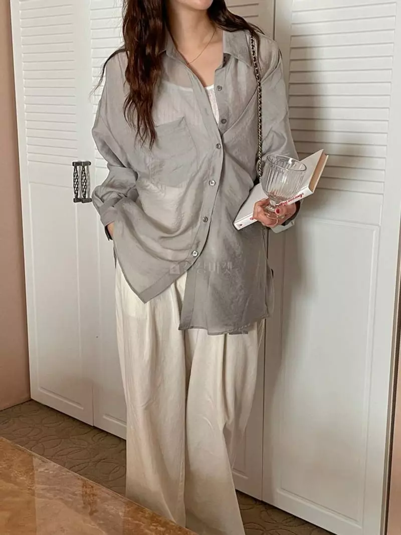Und - Korean Women Fashion - #vintageinspired - Rose Two Way Shirt