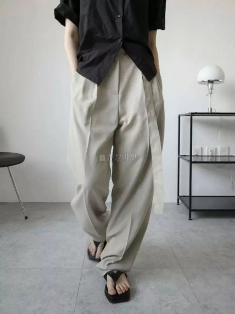 Und - Korean Women Fashion - #womensfashion - Encel Belt Pants