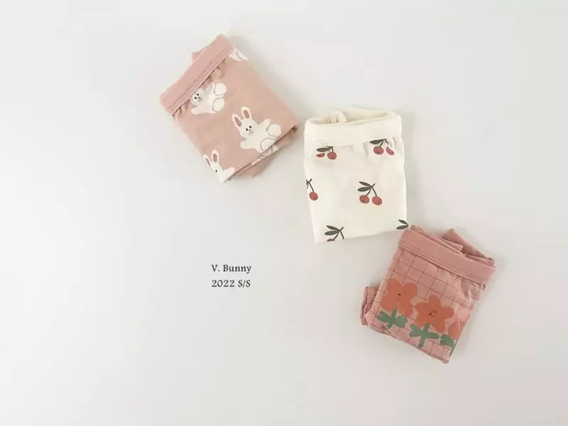 V Bunny - Korean Children Fashion - #stylishchildhood - Cherry Underwear Set - 4