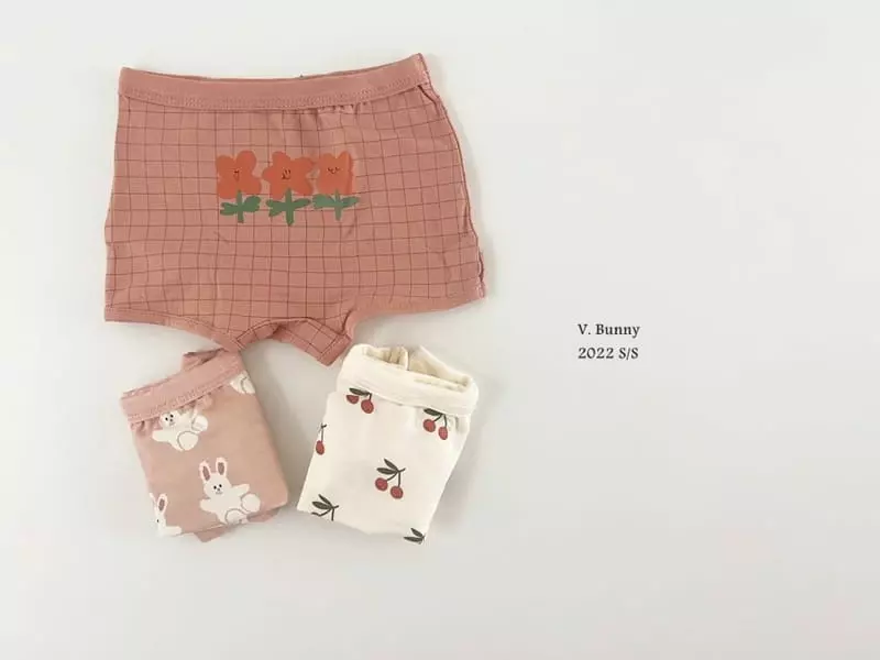 V Bunny - Korean Children Fashion - #childrensboutique - Cherry Underwear Set - 5