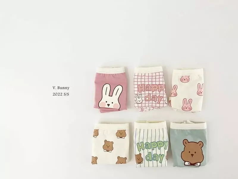 V Bunny - Korean Children Fashion - #designkidswear - Happy Underwear Set - 3