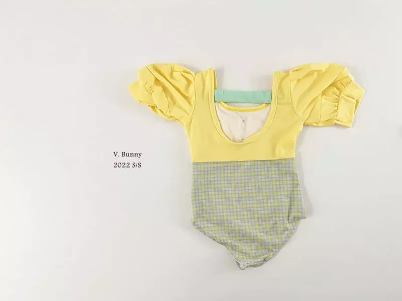 V Bunny - Korean Children Fashion - #discoveringself - Puff Swimwear with Hat - 7