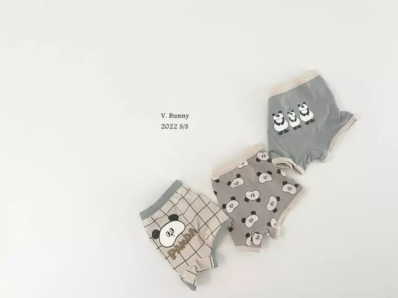 V Bunny - Korean Children Fashion - #kidsshorts - Panda Underwear Set - 8