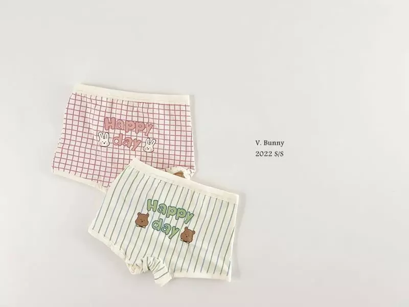 V Bunny - Korean Children Fashion - #kidsshorts - Happy Underwear Set - 6
