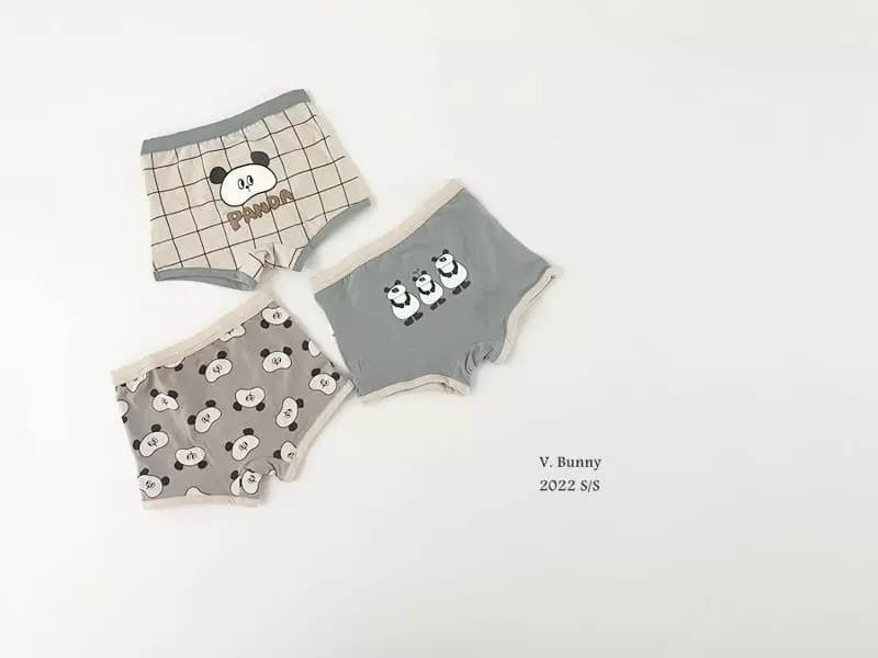 V Bunny - Korean Children Fashion - #kidsstore - Panda Underwear Set - 9