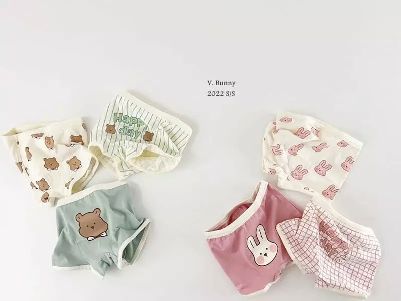 V Bunny - Korean Children Fashion - #kidzfashiontrend - Happy Underwear Set - 8