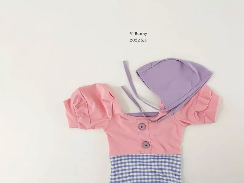 V Bunny - Korean Children Fashion - #stylishchildhood - Puff Swimwear with Hat - 3
