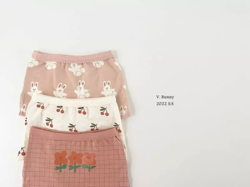 V Bunny - Korean Children Fashion - #stylishchildhood - Cherry Underwear Set - 3