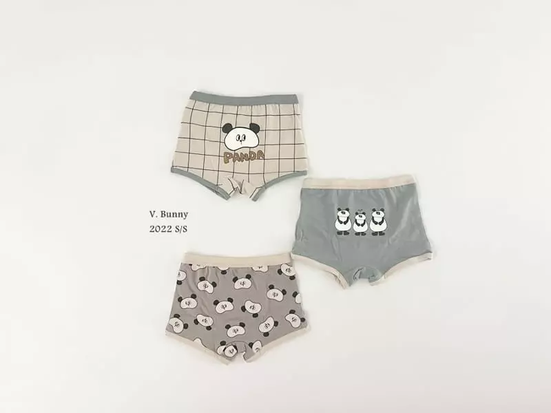 V Bunny - Korean Children Fashion - #toddlerclothing - Panda Underwear Set