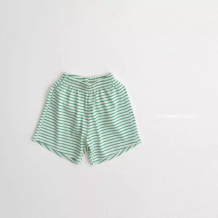 Vivid I - Korean Children Fashion - #Kfashion4kids - Summer Stripes Bear Top Bottom Set - 7