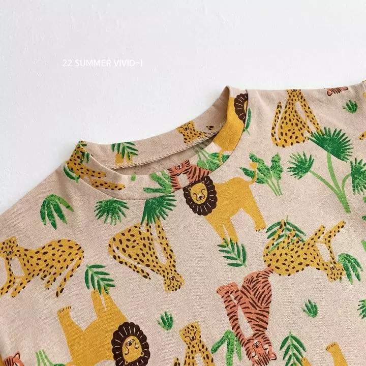 Vivid I - Korean Children Fashion - #Kfashion4kids - Jungle Top Bottom Set - 9
