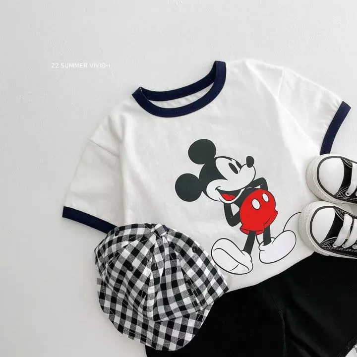 Vivid I - Korean Children Fashion - #Kfashion4kids - Mickey Piping Tee - 3