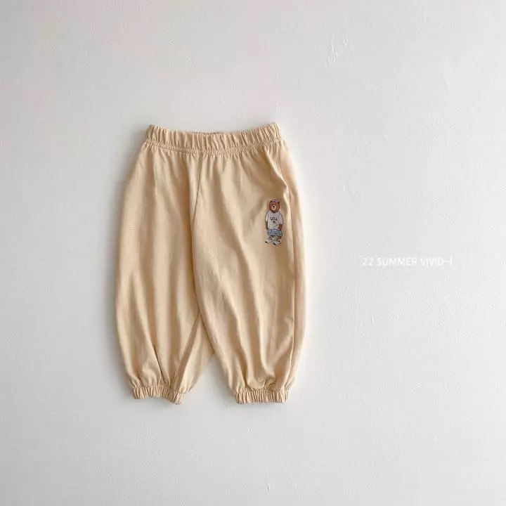 Vivid I - Korean Children Fashion - #Kfashion4kids - Small Bear Jogger Pants - 7