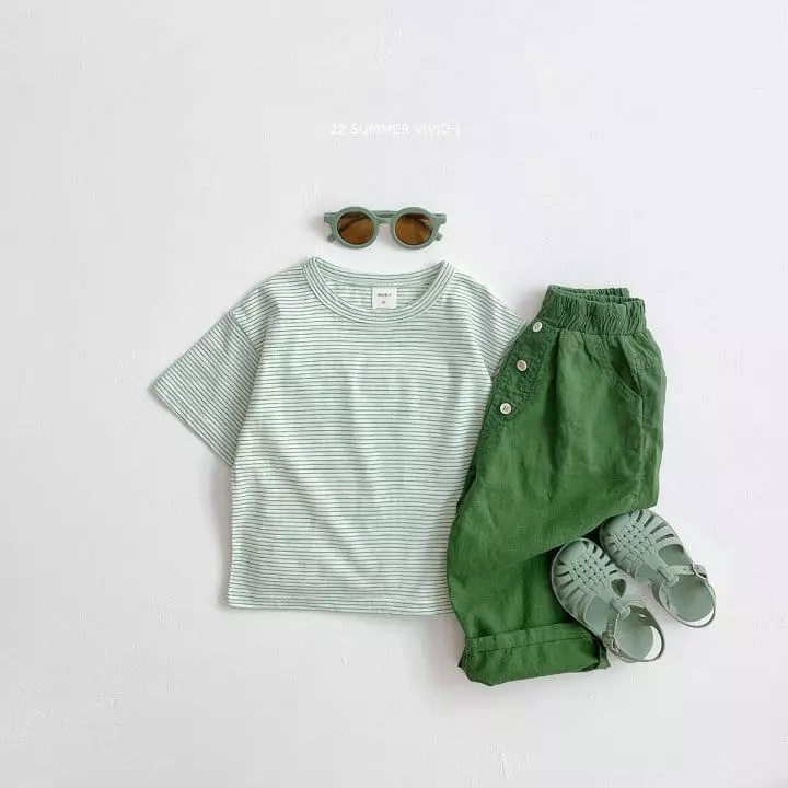 Vivid I - Korean Children Fashion - #Kfashion4kids - Linen Button Pants - 5