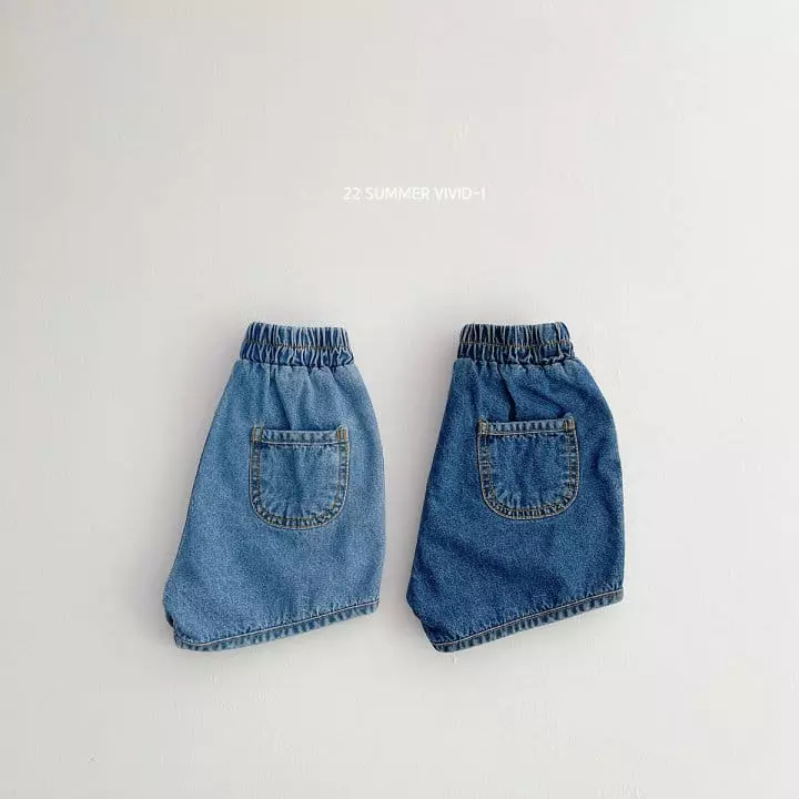 Vivid I - Korean Children Fashion - #Kfashion4kids - Vivid Denim Shorts - 3
