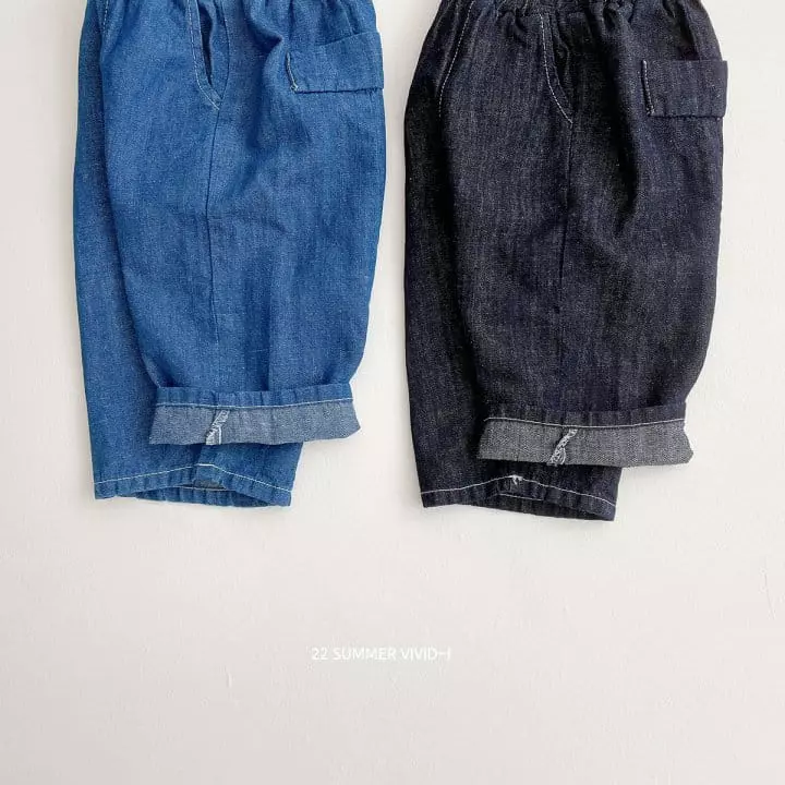 Vivid I - Korean Children Fashion - #Kfashion4kids - Linen Jeans