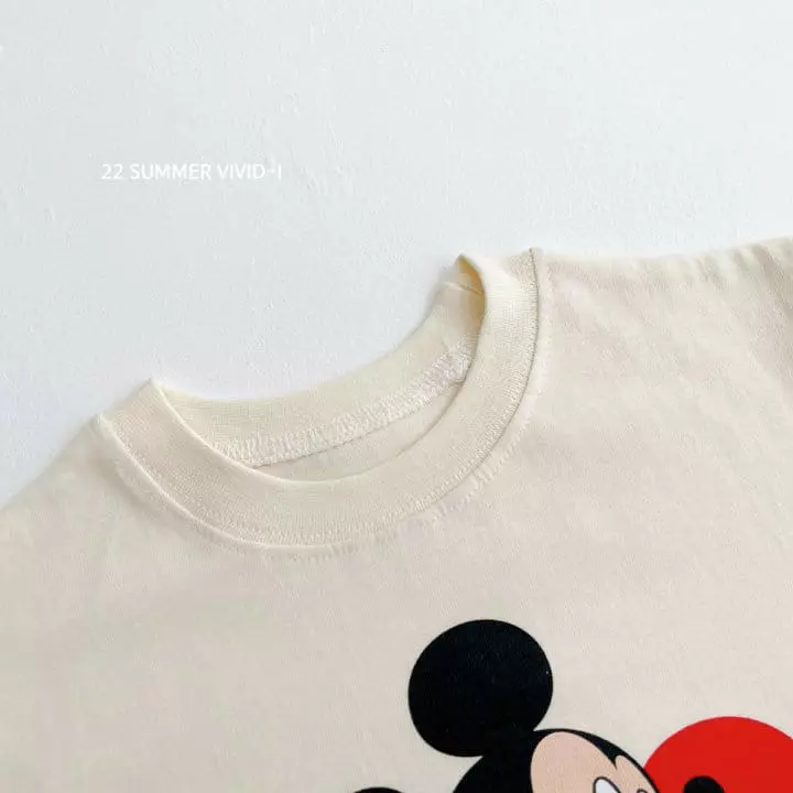 Vivid I - Korean Children Fashion - #childofig - Mickey Love Top Bottom Set - 4